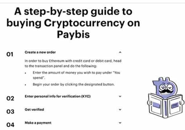 Paybis membeli mata uang kripto secara online