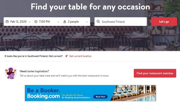 pemesanan meja booking.com
