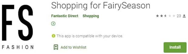 Aplikasi toko Fairy Season