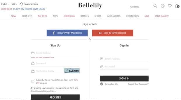 bellelily.com mendaftar