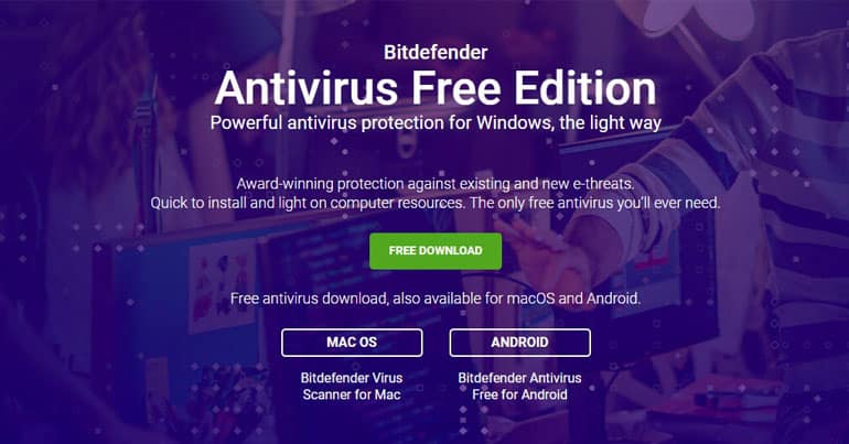 Paket antivirus gratis Bitdefender