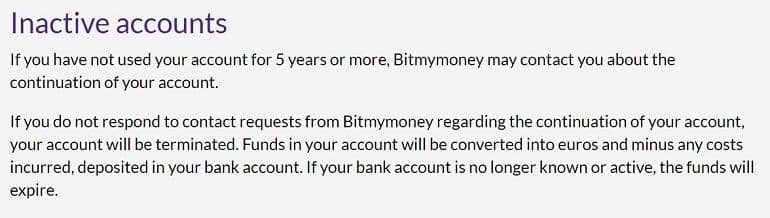 akun bitmoney.com yang tidak aktif