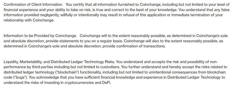 CoyneChange informasi pribadi