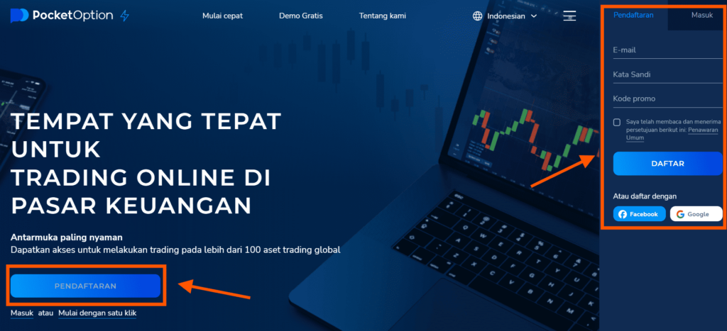 Bagaimana cara memulai dengan Pocket Option?